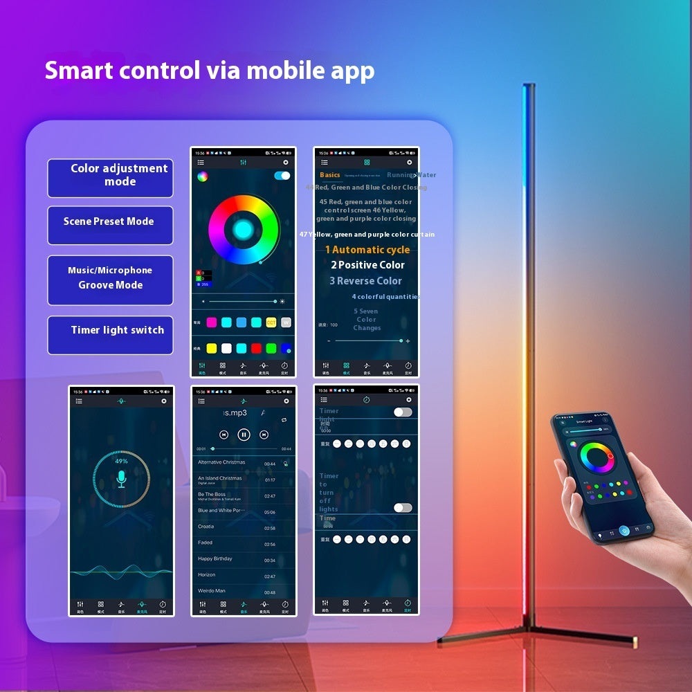 Lámpara LED RGB de Esquina premium - 3 secciones | Ambiente moderno